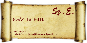 Szüle Edit névjegykártya